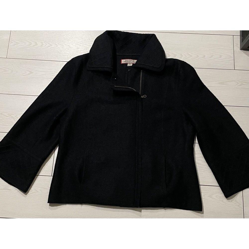 Beyond Threads Black‎ Alpaca Wool Blend Jacket Made in Peru Size XL